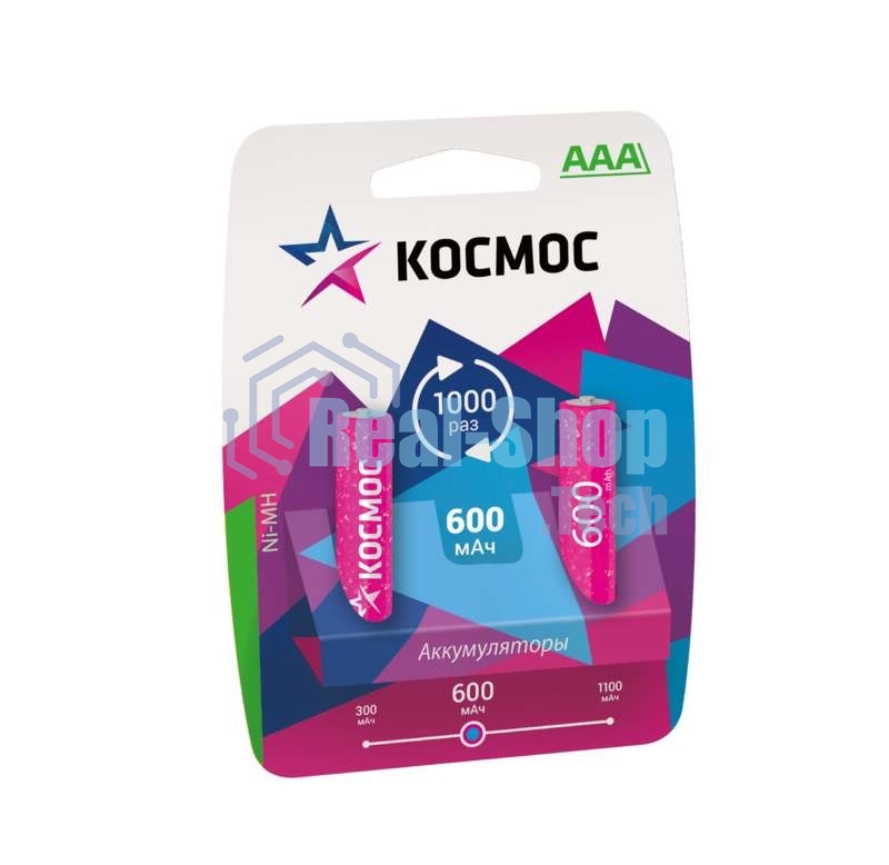 Аккумулятор Космос R03 Ni-MH 600 мАч