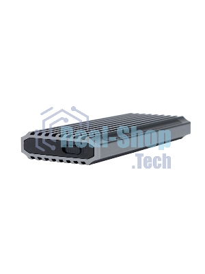 Внешний корпус Gembird EEM2-SATA-3 USB 3.1 для M2 SATA порт Type-С, RGb подсветка, металл, серебристый