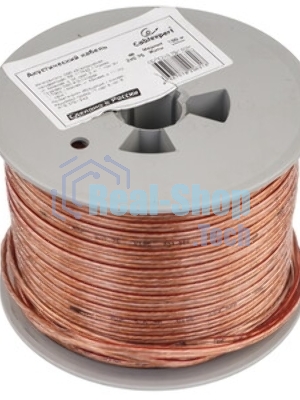 Акустический кабель Cablexpert CC-TC2x0,5-100M, прозрачный, 100 м, на катушке