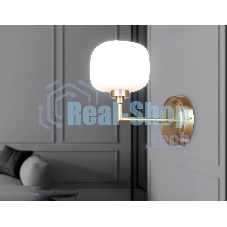 Настенный светильник Ambrella light LH53021 BS/FR латунь/белый матовый G9 max 40W 195*120*230