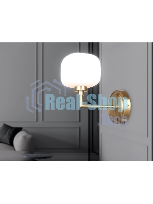 Настенный светильник Ambrella light LH53021 BS/FR латунь/белый матовый G9 max 40W 195*120*230