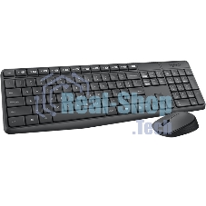 Комплект клавиатура+мышь Logitech MK235 беспроводной, USB, 1000 DPI, серый