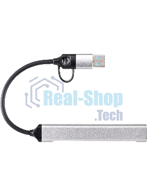 USB-концентратор VCOM DH297, USB 3.0/USB Type-C, USB/SD/TF, USB