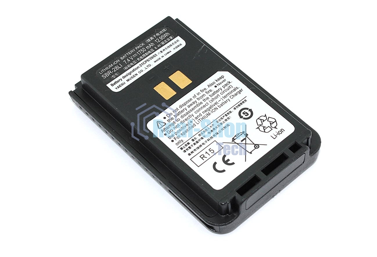 Аккумулятор для Yaesu FT-4XR, FT-4VR, FT-4XE (SBR-28, SBR-28Li) 1750mAh 7.4V Li-ion