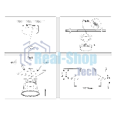 Светильник Ambrella light TN51804 BK черный GX53 max 15W 110*110*23