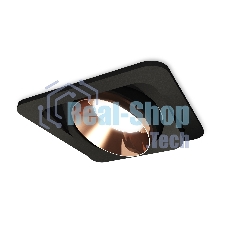Комплект встраиваемого поворотного светильника Ambrella light XC7659025 SBK/PPG черный песок/золото розовое полированное MR16 GU5.3 (C7659, N7035)