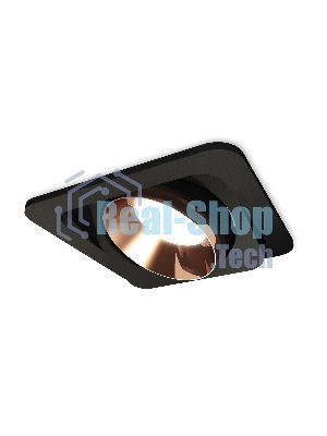 Комплект встраиваемого поворотного светильника Ambrella light XC7659025 SBK/PPG черный песок/золото розовое полированное MR16 GU5.3 (C7659, N7035)