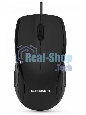 Мышь проводная Crown CMM-31 черный, 1000 dpi, USB, кнопки - 3