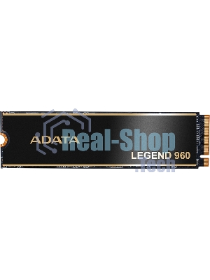 Накопитель SSD ADATA LEGEND 960, 2Tb, PCIe 4.0 x4, M.2 2280, NVMe, R/W 7400/6800, с радиатором