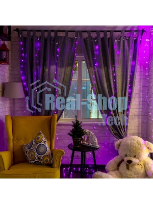 Гирлянда Neon-night Светодиодный дождь из росы 3х3 м, розовый, USB + пульт управления