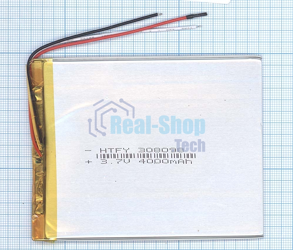 Аккумулятор Li-Pol (батарея) 3*80*98мм 3pin 3.7V/4000mAh