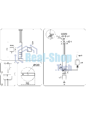 Люстра Ambrella light LH56003/7 СH/FR хром/белый матовый E14*7 max 40W D790*1260
