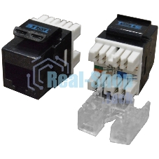 Модуль Keystone RJ45, Cat.5E, UTP, 180 градусов, черный