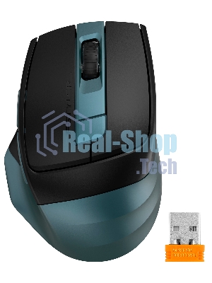 Мышь беспроводная A4Tech Fstyler FB35C зеленый/черный, 2000 dpi, радиоканал, Bluetooth, USB, кнопки - 6