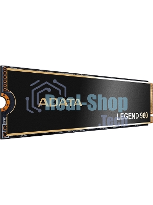 Накопитель SSD ADATA LEGEND 960, 2Tb, PCIe 4.0 x4, M.2 2280, NVMe, R/W 7400/6800, с радиатором