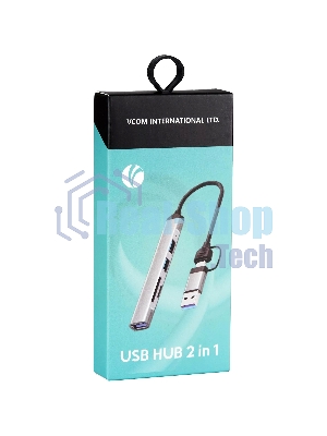 USB-концентратор VCOM DH297, USB 3.0/USB Type-C, USB/SD/TF, USB