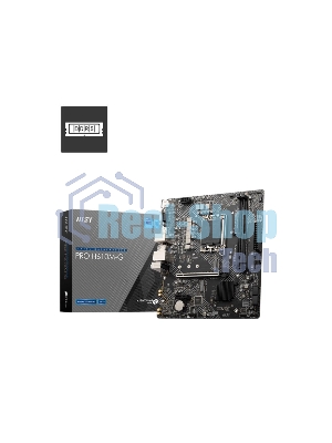 Материнская плата MSI PRO H610M-G, LGA 1700, Intel H610, 2xDDR5, 4xSATA, 1xM.2, 1xPCIe 4.0 x16, 1xPCIe 3.0 x1, 1xHDMI, 1xDP, 1xVGA, 1xRJ45 1Gb, 2xUSB-A 3.2 Gen 1, 4xUSB-A 2.0, 3x3.5мм, 7.1, mATX
