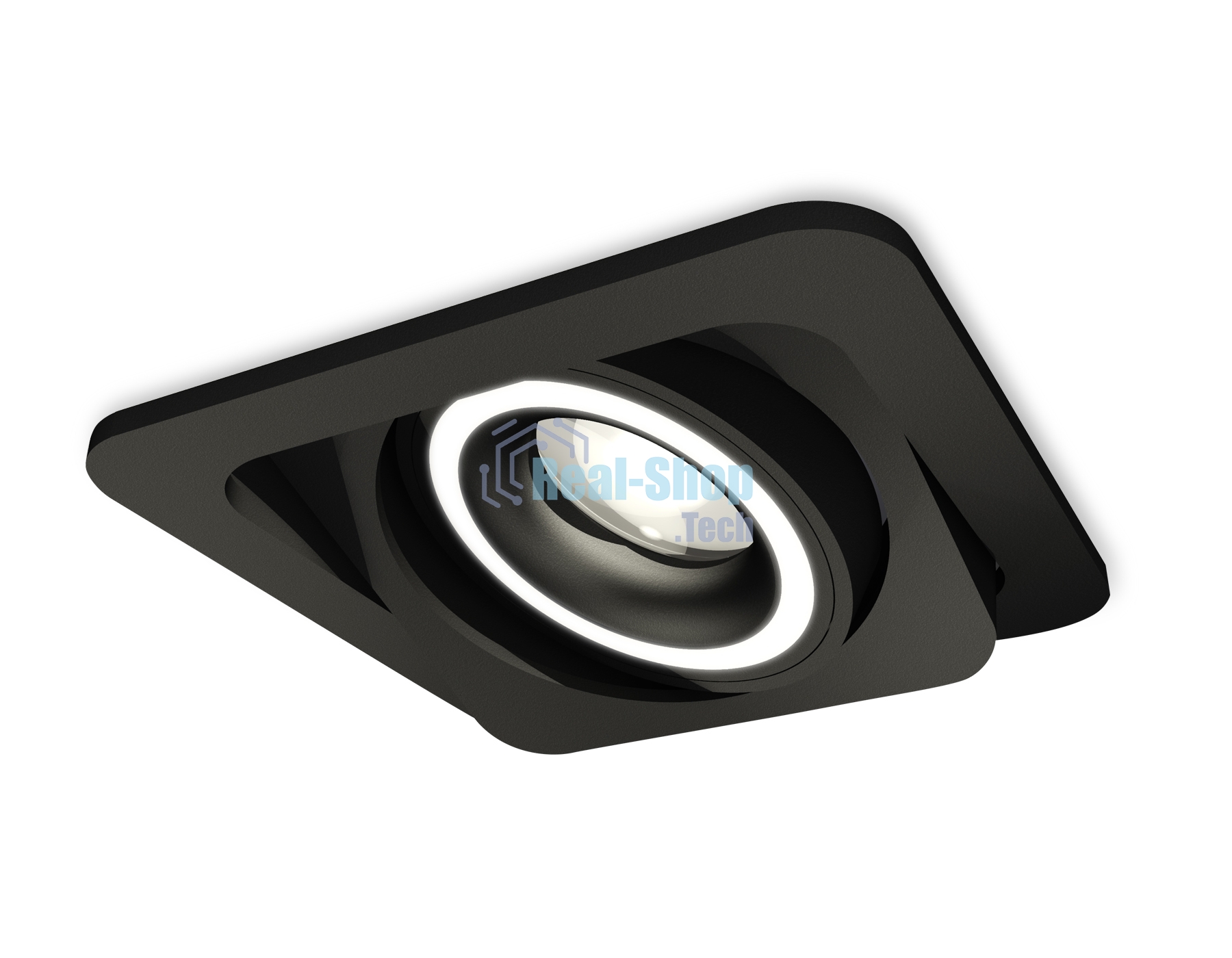 Комплект встраиваемого поворотного светильника Ambrella light XC7659080 SBK/FR черный песок/белый матовый MR16 GU5.3 (C7659, N7111)