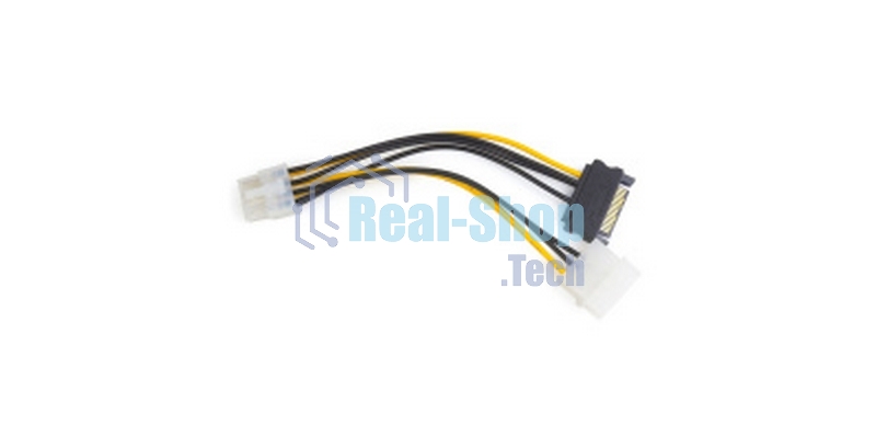 Разветвитель питания Cablexpert CC-PSU-82, Molex+SATA->PCI-Express 8pin, для подключения в/к PCI-Е (8pin) к б/п ATX