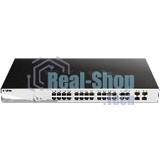Коммутатор D-Link DGS-1210-28MP DGS-1210-28MP/F 24G 24PoE+ 370W настраиваемый