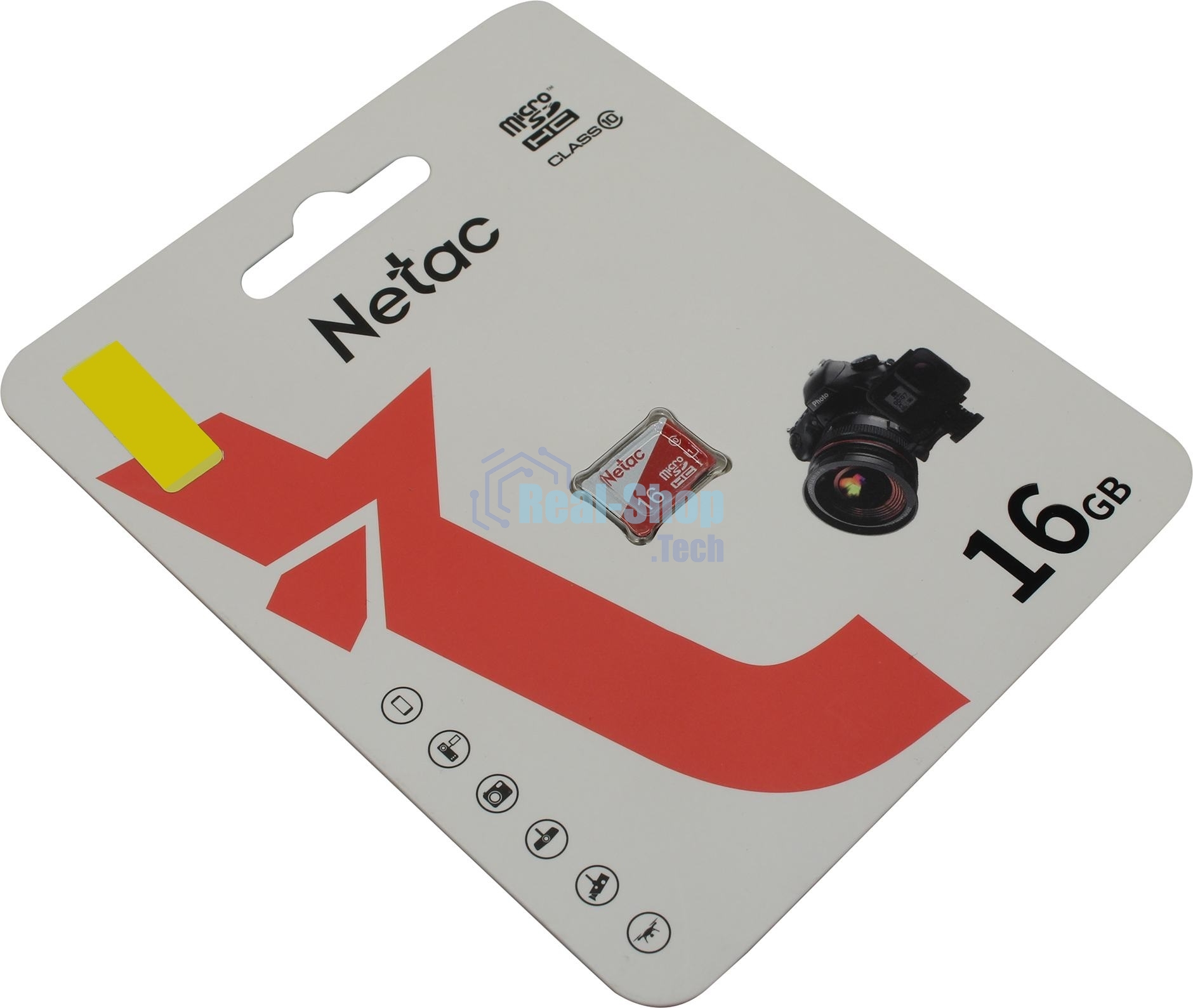 Флеш карта microSDHC 16Gb Netac P500 ECO (50/95 Mb/s, no adapter) (NT02P500ECO-016G-S)