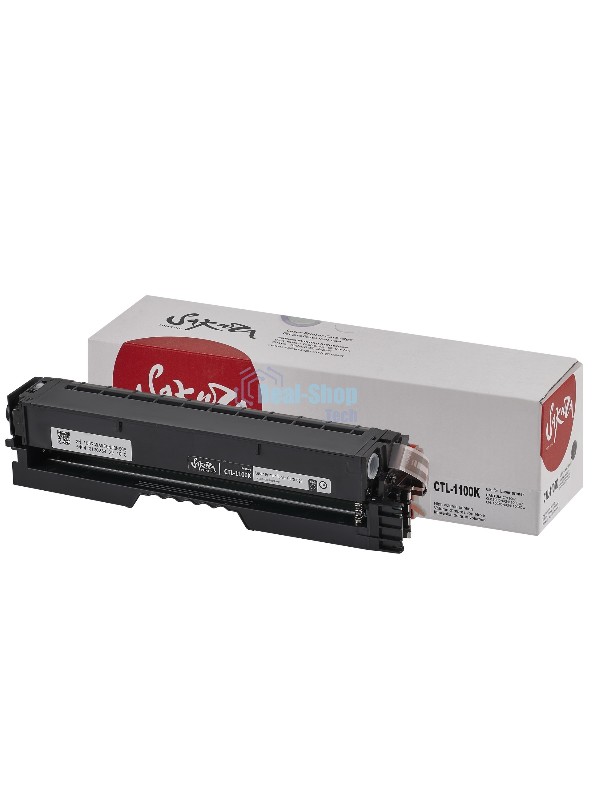 Картридж Sakura CTL-1100K для Pantum, черный, 1000к.