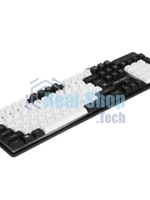 Клавиатура проводная Defender Dark Knight R GK-077, USB, черный/белый