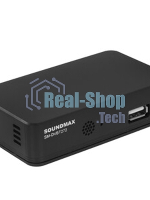 Приставка для цифрового ТВ SoundMax SM-DVBT272 черный, DVB-T2, DVB-T, DVB-C, HDMI, USB 2.0 х2