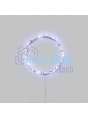 Гирлянда светодиодная Роса 10м 100 LED БЕЛЫЙ IP20 3хАА (в комплект не входят) NEON-NIGHT