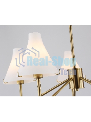 Люстра Ambrella light LH57133/5 BS/FR латунь/белый матовый E14/5 max 40W D650*590