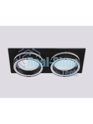 Светильник Ambrella light TN52424/2 BK/FR черный/белый матовый GX53 max 12W 210*105*45