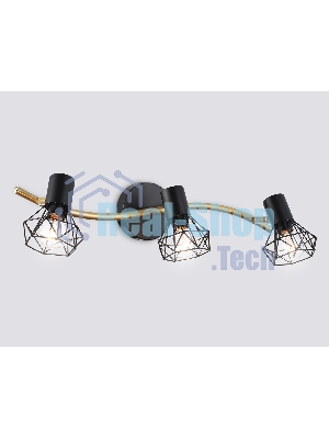 Светильник Ambrella light TR8657/3 BK/GD черный/золото E14/3 max 60W 550*100*185