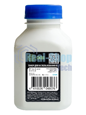 Тонер Cactus CS-THPCHUC-45 голубой флакон 45гр. для принтера HP CP M251/M252/M476/1515