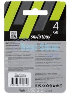 Флешка USB Smartbuy Glossy series Blue (SB4GbGS-B), 4Gb, USB 2.0, R/W 25/15, синий