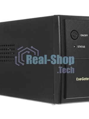 Источник бесперебойного питания ExeGate Power NB-400.LED.AVR.2SH (400VA/240W, LED, AVR, 2*Schuko, батарея 12V 4.5Ah, черный)