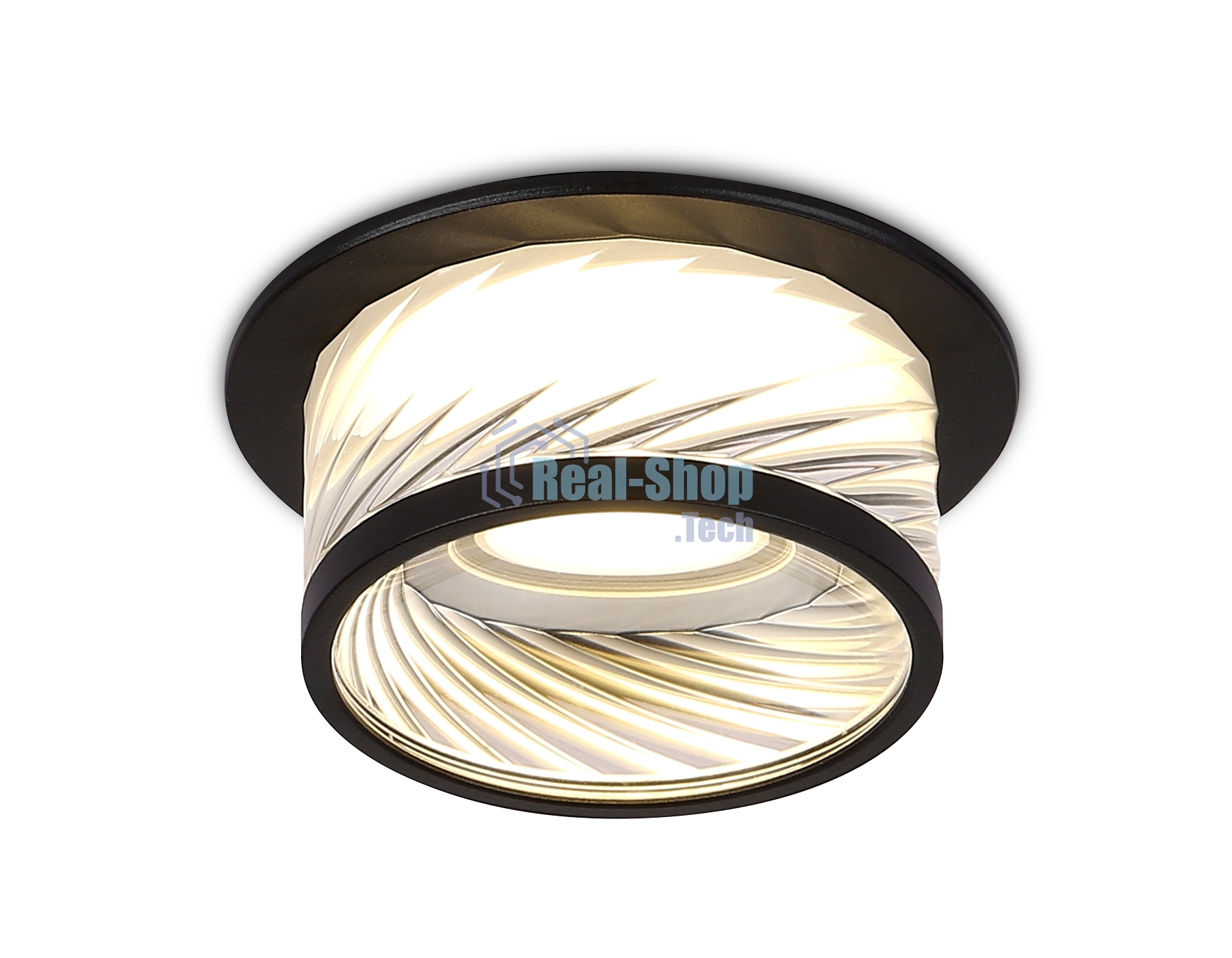 Светильник Ambrella light TN1252 SBK/CL черный песок/прозрачный GU5.3 D98*58