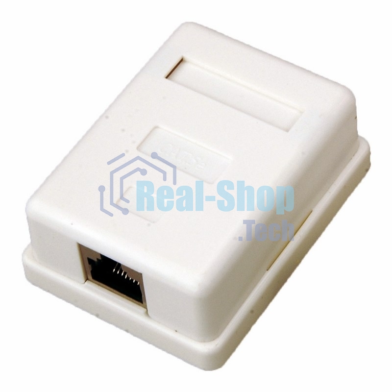 Рoзетка компьютерная внешняя Rexant 1-порт RJ-45 (8P8C), FTP экранированная, категория 5e