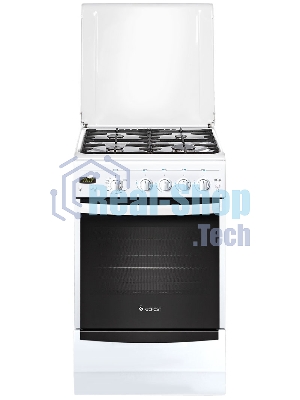 Плита газовая Gefest ПГ 5100-03 белый, конфорок 4 шт, духовка 52 л, 50 см x 85 см x 58.5 см