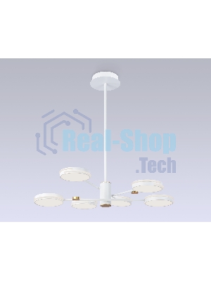 Подвесной светодиодный светильник Ambrella light FL51635/6 WH/GD белый/золото 3000K/4200K/6400K 50W D800*780 (Без ПДУ)