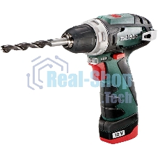 Дрель-шуруповерт Metabo PowerMaxx BS, 12 В, 2 Ач, 34 Нм, щеточный
