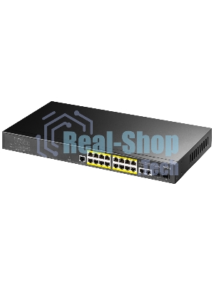 Коммутатор Cudy GS2018PS2-200W, 16×1 Гбит/с, 2×1 Гбит/с SFP