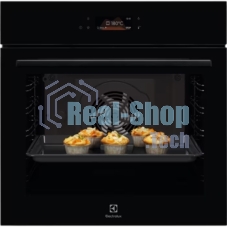 Духовой шкаф электрический Electrolux LOE8F38Z с конвекцией, объем 72 л, 17 режимов, очистка каталитическая, 3 стекла в дверце, направляющие проволочные + телескопические (1 уровень),черное стекло