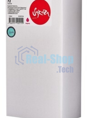 Картридж струйный Sakura C9372A (№72 Magenta) для HP, пурпурный, 130 мл.