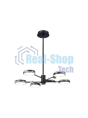 Подвесной светодиодный светильник Ambrella light FL51639/6 BK/GD черный/золото 3000K/4200K/6400K 50W D800*780 (Без ПДУ)