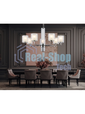 Люстра Ambrella light LH56003/7 СH/FR хром/белый матовый E14*7 max 40W D790*1260