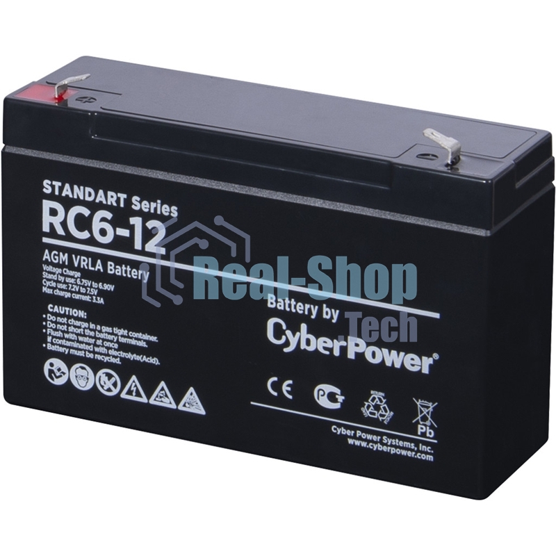 Аккумуляторная батарея SS CyberPower RC 6-12/6 В 12 А·ч