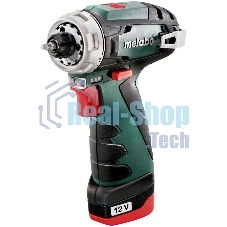 Дрель-шуруповерт Metabo PowerMaxx BS, 12 В, 2 Ач, 34 Нм, щеточный