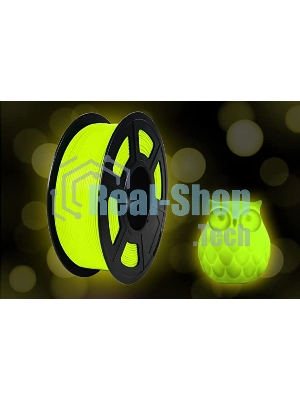 Филамент NVPrint PLA Noctilucent (Glow In the Dark) Yellow для 3D печати диаметр 1.75мм длина 330 метров масса 1 кг