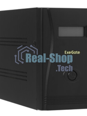 Источник бесперебойного питания ExeGate Smart LB-1000.LCD.AVR.2SH (1000VA/650W, LCD, AVR, 2*Schuko, батарея 12V 9Ah, черный)