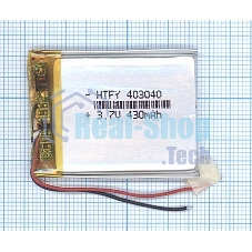 Аккумулятор Li-Pol (батарея) 4x30x40мм 2pin 3.7V/430mAh